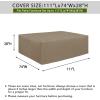 Easy-Going 600D Heavy Duty Round Patio Furniture Set Cover, Waterproof Outdoor Table and Chair Set Cover, (62″DIAx 28″H, Black)(Camel)