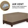 Easy-Going 600D Heavy Duty Round Patio Furniture Set Cover, Waterproof Outdoor Table and Chair Set Cover, (62″DIAx 28″H, Black)(Camel/Dark Brown)