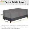 Easy-Going 600D Heavy Duty Round Patio Furniture Set Cover, Waterproof Outdoor Table and Chair Set Cover, (62″DIAx 28″H, Black)(Gray/Dark Gray)