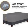 Easy-Going 600D Heavy Duty Round Patio Furniture Set Cover, Waterproof Outdoor Table and Chair Set Cover, (62″DIAx 28″H, Black)(Gray/Dark Gray)