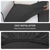 Easy-Going Fleece Chair Sofa Seat Cushion Slipcovers Soft Couch Cushion Cover Stretch Furniture Protector for Kids, Pets (3-Piece Sofa Cushion, Dark Gray)
