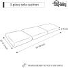 Easy-Going Fleece Chair Sofa Seat Cushion Slipcovers Soft Couch Cushion Cover Stretch Furniture Protector for Kids, Pets (3-Piece Sofa Cushion, Dark Gray)