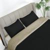 Easy-Going Full/Queen Size Reversible Quilt Set with 1 Quilt and 2 Pillow Shams, Soft Bed Quilt Cover, Lightweight Microfiber Bedspread, Water and Stain Resistant, Gray/Light Gray(Damask-black/Beige)