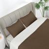Easy-Going Full/Queen Size Reversible Quilt Set with 1 Quilt and 2 Pillow Shams, Soft Bed Quilt Cover, Lightweight Microfiber Bedspread, Water and Stain Resistant, Gray/Light Gray(Olive Leaf-camel/Ivory)
