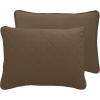Easy-Going Full/Queen Size Reversible Quilt Set with 1 Quilt and 2 Pillow Shams, Soft Bed Quilt Cover, Lightweight Microfiber Bedspread, Water and Stain Resistant, Gray/Light Gray(Camel/Ivory)