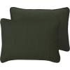 Easy-Going Full/Queen Size Reversible Quilt Set with 1 Quilt and 2 Pillow Shams, Soft Bed Quilt Cover, Lightweight Microfiber Bedspread, Water and Stain Resistant, Gray/Light Gray(Damask-army Green/Beige)