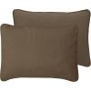 Easy-Going Full/Queen Size Reversible Quilt Set with 1 Quilt and 2 Pillow Shams, Soft Bed Quilt Cover, Lightweight Microfiber Bedspread, Water and Stain Resistant, Gray/Light Gray(Olive Leaf-camel/Ivory)