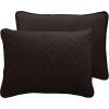 Easy-Going Full/Queen Size Reversible Quilt Set with 1 Quilt and 2 Pillow Shams, Soft Bed Quilt Cover, Lightweight Microfiber Bedspread, Water and Stain Resistant, Gray/Light Gray(Chocolate/Beige)