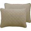 Easy-Going Full/Queen Size Reversible Quilt Set with 1 Quilt and 2 Pillow Shams, Soft Bed Quilt Cover, Lightweight Microfiber Bedspread, Water and Stain Resistant, Gray/Light Gray(Beige/Beige)