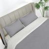 Easy-Going Full/Queen Size Reversible Quilt Set with 1 Quilt and 2 Pillow Shams, Soft Bed Quilt Cover, Lightweight Microfiber Bedspread, Water and Stain Resistant, Gray/Light Gray(Damask-light Gray/Ivory)