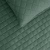 Easy-Going Full/Queen Size Reversible Quilt Set with 1 Quilt and 2 Pillow Shams, Soft Bed Quilt Cover, Lightweight Microfiber Bedspread, Water and Stain Resistant, Gray/Light Gray(Cyan/Ivory)