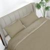 Easy-Going Full/Queen Size Reversible Quilt Set with 1 Quilt and 2 Pillow Shams, Soft Bed Quilt Cover, Lightweight Microfiber Bedspread, Water and Stain Resistant, Gray/Light Gray(Damask-beige/Beige)