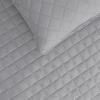 Easy-Going Full/Queen Size Reversible Quilt Set with 1 Quilt and 2 Pillow Shams, Soft Bed Quilt Cover, Lightweight Microfiber Bedspread, Water and Stain Resistant, Gray/Light Gray(Light Gray/Ivory)