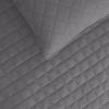 Easy-Going Full/Queen Size Reversible Quilt Set with 1 Quilt and 2 Pillow Shams, Soft Bed Quilt Cover, Lightweight Microfiber Bedspread, Water and Stain Resistant, Gray/Light Gray(Gray/Light Gray)
