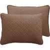 Easy-Going Full/Queen Size Reversible Quilt Set with 1 Quilt and 2 Pillow Shams, Soft Bed Quilt Cover, Lightweight Microfiber Bedspread, Water and Stain Resistant, Gray/Light Gray(Brown/Beige)