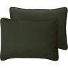 Easy-Going Full/Queen Size Reversible Quilt Set with 1 Quilt and 2 Pillow Shams, Soft Bed Quilt Cover, Lightweight Microfiber Bedspread, Water and Stain Resistant, Gray/Light Gray(Olive Leaf-army Green/Beige)