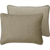 Easy-Going Full/Queen Size Reversible Quilt Set with 1 Quilt and 2 Pillow Shams, Soft Bed Quilt Cover, Lightweight Microfiber Bedspread, Water and Stain Resistant, Gray/Light Gray(Damask-beige/Beige)