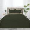 Easy-Going Full/Queen Size Reversible Quilt Set with 1 Quilt and 2 Pillow Shams, Soft Bed Quilt Cover, Lightweight Microfiber Bedspread, Water and Stain Resistant, Gray/Light Gray(Damask-army Green/Beige)