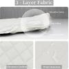Easy-Going Full/Queen Size Reversible Quilt Set with 1 Quilt and 2 Pillow Shams, Soft Bed Quilt Cover, Lightweight Microfiber Bedspread, Water and Stain Resistant, Gray/Light Gray(Ivory/Ivory)