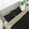 Easy-Going Full/Queen Size Reversible Quilt Set with 1 Quilt and 2 Pillow Shams, Soft Bed Quilt Cover, Lightweight Microfiber Bedspread, Water and Stain Resistant, Gray/Light Gray(Olive Leaf-black/Beige)
