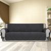 Easy-Going Micro Suede Sofa Slipcover Sofa Cover Couch Cover with Three Pockets Quilted Pets Covers Plastic Drop Printing Pets,Kids,Children,Dog,Cat (Sofa,Dark Gray)