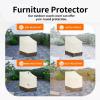 Easy-Going Outdoor Chair Cover Waterproof, Heavy Duty Patio Chair Cover, Windproof Outdoor Furniture Cover with Air Vent (2 Pack-33.5Wx31.5Dx36H inch, Gray/Dark Gray)(Beige/Dark Brown)