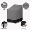 Easy-Going Outdoor Chair Cover Waterproof, Heavy Duty Patio Chair Cover, Windproof Outdoor Furniture Cover with Air Vent (2 Pack-33.5Wx31.5Dx36H inch, Gray/Dark Gray)(Gray/Black)