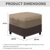 Easy-Going Outdoor Ottoman Cover, Heavy Duty Waterproof Patio Furniture Cover with Padded Handles (1 Pack-25″x25″x17″, Gray/Dark Gray)(Camel/Dark Brown)