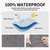 Easy-Going Outdoor Ottoman Cover, Heavy Duty Waterproof Patio Furniture Cover with Padded Handles (1 Pack-25″x25″x17″, Gray/Dark Gray)(Gray/Dark Gray)