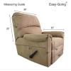 Easy-Going PU Leather Recliner slipcovers, Waterproof Stretch Sofa Covers, 4 Pieces Stretch Furniture Protector, Anti-Slip Elastic Strap Shield Pets Kids Children Cats Dogs (Recliner, Black)(Black)