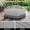 Easy-Going Patio Furniture Cover 110″x84″ Rectangle Outdoor Table and Chair Set Covers Waterproof UV Resistant Outdoor Sectional Sofa Set Covers, Gray/Dark Gray(Gray/Dark Gray)