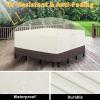 Easy-Going Patio Furniture Cover 110″x84″ Rectangle Outdoor Table and Chair Set Covers Waterproof UV Resistant Outdoor Sectional Sofa Set Covers, Gray/Dark Gray(Beige/Brown)