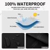 Easy-Going Patio Hanging Egg Chair Cover, UV Resistant Waterproof Outdoor Single Seat Swing Chair Cover with Zipper, Camel(Black)
