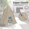 Easy-Going Patio Hanging Egg Chair Cover, UV Resistant Waterproof Outdoor Single Seat Swing Chair Cover with Zipper, Camel(Camel)