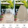 Easy-Going Patio Hanging Egg Chair Cover, UV Resistant Waterproof Outdoor Single Seat Swing Chair Cover with Zipper, Camel(Camel)