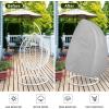 Easy-Going Patio Hanging Egg Chair Cover, UV Resistant Waterproof Outdoor Single Seat Swing Chair Cover with Zipper, Camel(Grey)