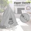 Easy-Going Patio Hanging Egg Chair Cover, UV Resistant Waterproof Outdoor Single Seat Swing Chair Cover with Zipper, Camel(Grey)