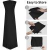 Easy-Going Patio Heater Cover with Zipper and Storage Bag, Waterproof Outdoor Heater Cover Dustproof, UV-Resisant, Wind-Resistant (89″H x 33″D x 19″B, Camel)(Black)