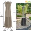 Easy-Going Patio Heater Cover with Zipper and Storage Bag, Waterproof Outdoor Heater Cover Dustproof, UV-Resisant, Wind-Resistant (89″H x 33″D x 19″B, Camel)(Camel)