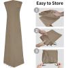 Easy-Going Patio Heater Cover with Zipper and Storage Bag, Waterproof Outdoor Heater Cover Dustproof, UV-Resisant, Wind-Resistant (89″H x 33″D x 19″B, Camel)(Camel)