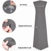 Easy-Going Patio Heater Cover with Zipper and Storage Bag, Waterproof Outdoor Heater Cover Dustproof, UV-Resisant, Wind-Resistant (89″H x 33″D x 19″B, Camel)(Grey)