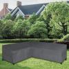 Easy-Going Patio V-Shaped Sectional Sofa Cover, Waterproof Outdoor Sectional Cover,Heavy Duty Garden Furniture Cover with Air Vent 89″ L (on Each Side) x 33.5″ D x 31″ H, Black(Dark Gray)