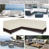 Easy-Going Patio V-Shaped Sectional Sofa Cover, Waterproof Outdoor Sectional Cover,Heavy Duty Garden Furniture Cover with Air Vent 89″ L (on Each Side) x 33.5″ D x 31″ H, Black(Beige/Dark Brown)