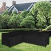 Easy-Going Patio V-Shaped Sectional Sofa Cover, Waterproof Outdoor Sectional Cover,Heavy Duty Garden Furniture Cover with Air Vent 89″ L (on Each Side) x 33.5″ D x 31″ H, Black(Black)