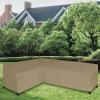 Easy-Going Patio V-Shaped Sectional Sofa Cover, Waterproof Outdoor Sectional Cover,Heavy Duty Garden Furniture Cover with Air Vent 89″ L (on Each Side) x 33.5″ D x 31″ H, Black(Camel)