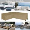 Easy-Going Patio V-Shaped Sectional Sofa Cover, Waterproof Outdoor Sectional Cover,Heavy Duty Garden Furniture Cover with Air Vent 89″ L (on Each Side) x 33.5″ D x 31″ H, Black(Camel)