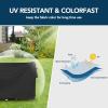 Easy-Going Rectangle Patio Furniture Cover Waterproof Outdoor Dining Table and Chair Cover Anti-UV Outside Sectional Sofa Set Covers (110″L x 84″W x 28″H, Black)(Black)
