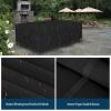 Easy-Going Rectangle Patio Furniture Cover Waterproof Outdoor Dining Table and Chair Cover Anti-UV Outside Sectional Sofa Set Covers (110″L x 84″W x 28″H, Black)(Black)