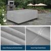 Easy-Going Rectangle Patio Furniture Cover Waterproof Outdoor Dining Table and Chair Cover Anti-UV Outside Sectional Sofa Set Covers (110″L x 84″W x 28″H, Black)(Grey)