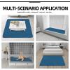 Easy-Going Sectional Couch Covers for Dogs L Shape Sofa Cover Reversible Sofa Slipcover Chaise Lounge Cover Furniture Protector Cover for Pets Dog Cat (Large, Dark Gray/Dark Gray)(Peacock Blue/Peacock Blue)